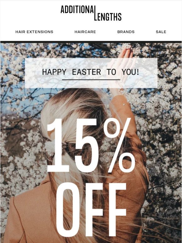 15% off SITEWIDE this Easter 🌸