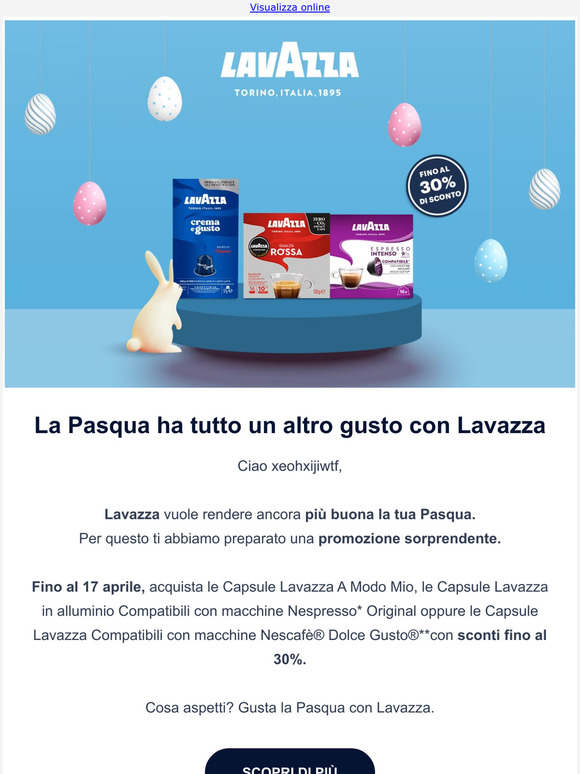 A Pasqua Lavazza ti fa più di una sorpresa