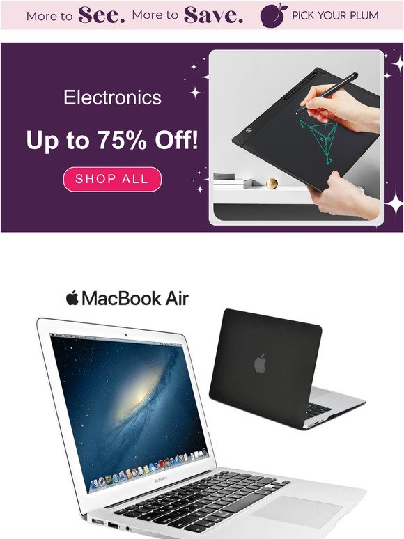Ready to upgrade? Electronics up to 75% off!