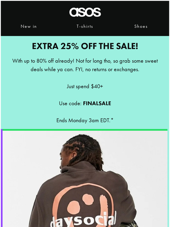 ASOS Have an appy day with 15 off! Milled