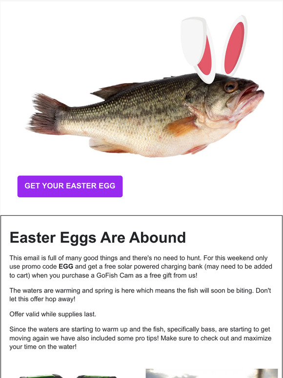 Easter Eggs Inside - Free Gifts and Fishing Tips