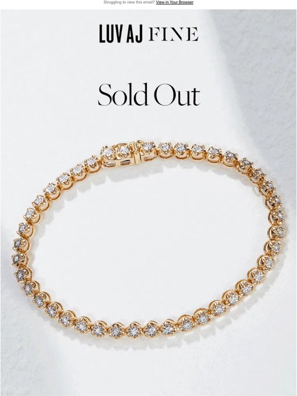 Sold Out Alert: One and Only Tennis Bracelet