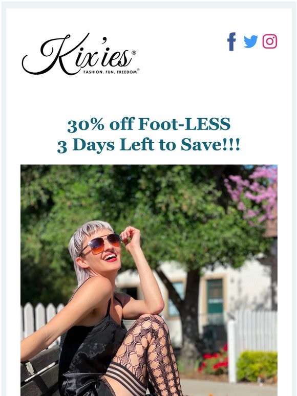 30% off FootLESS from Kix'ies