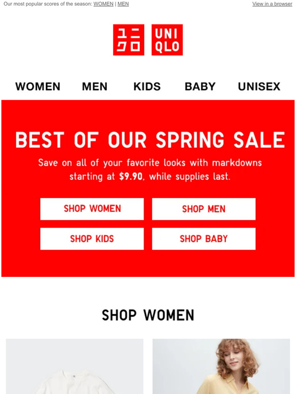 UNIQLO Email Newsletters Shop Sales, Discounts, and Coupon Codes
