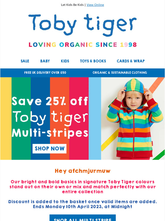25% off Multi-Stripe - This Easter Weekend Only 🌈
