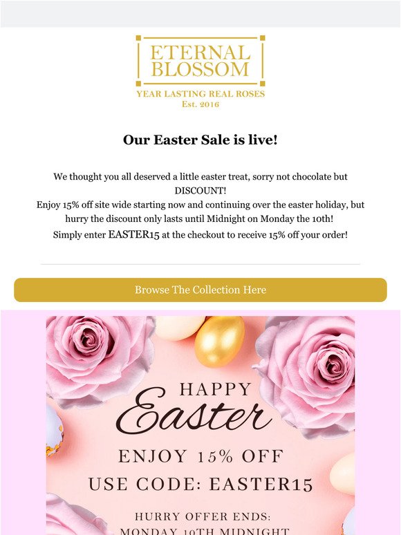 Don't forget our Easter Sale...