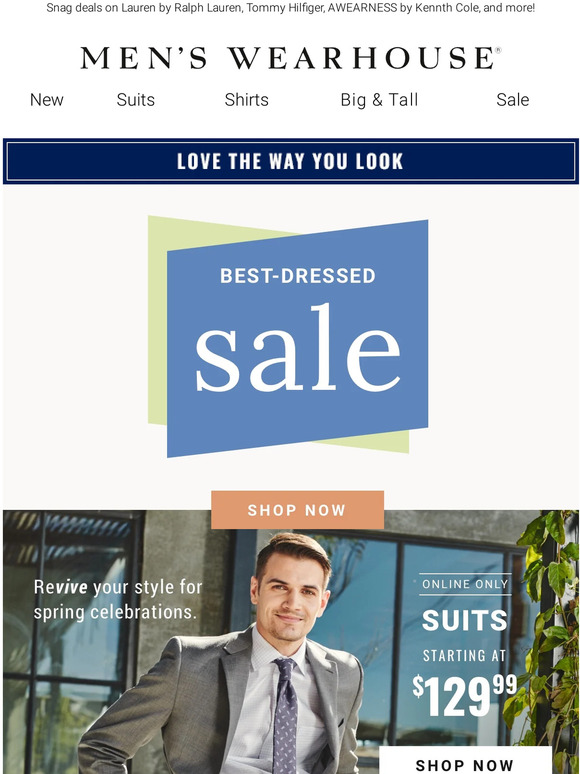Men's Wearhouse BestDressed SALE—SUIT SAVINGS & more! Milled