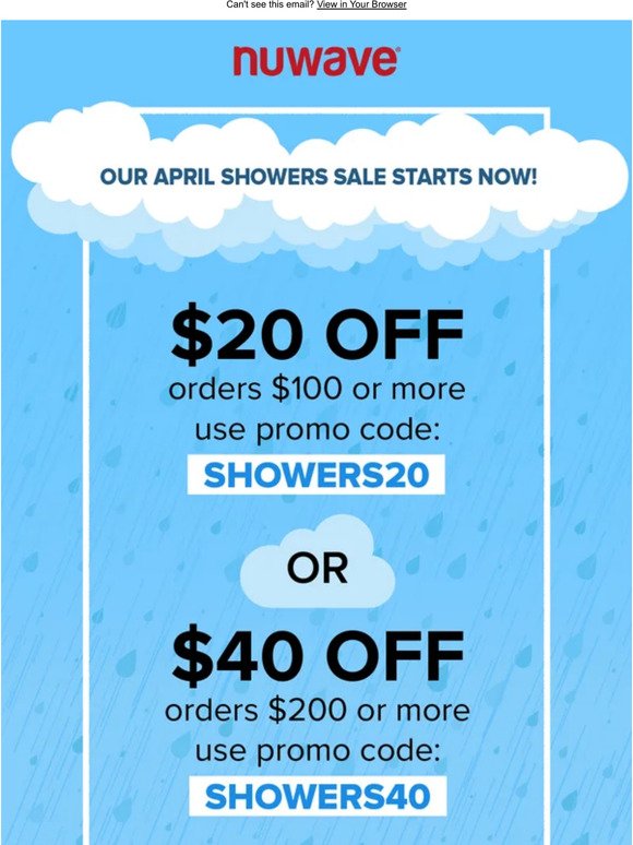 Our April Showers Sale Starts Now 🌧️