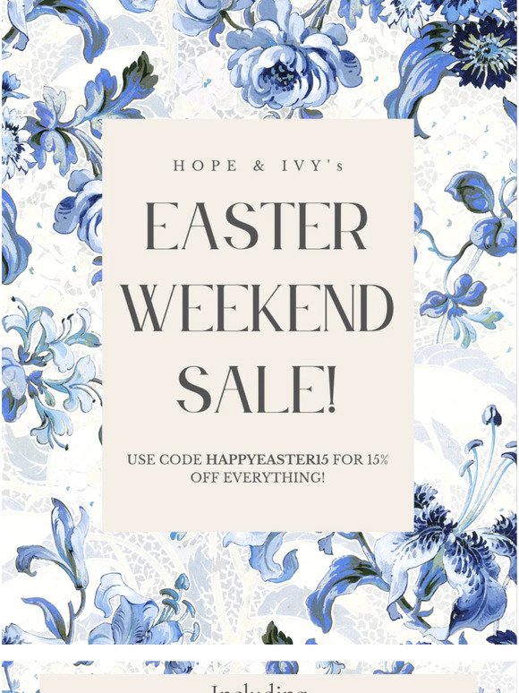 Easter weekend sale!🌷