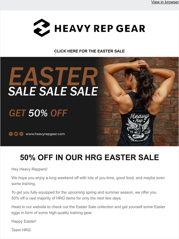 🥚 EASTER SALE AT HRG - Get 50% off these items...