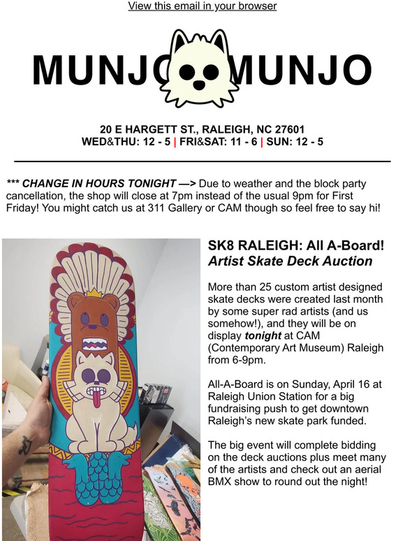 Check out Sk8 Raleigh Artist Decks!