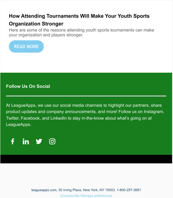 The LeagueApps Youth Sports Highlight Reel