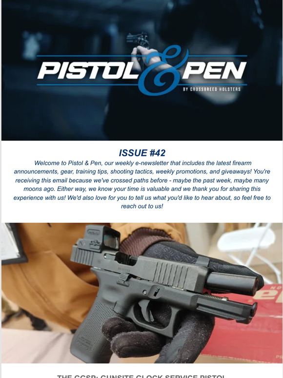 CrossBreed Holsters Pistol & Pen Gunsite Glock Service Pistol Review