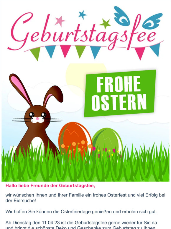 🐰 Geburtstagsfee wünscht frohe Ostern! 🥚
