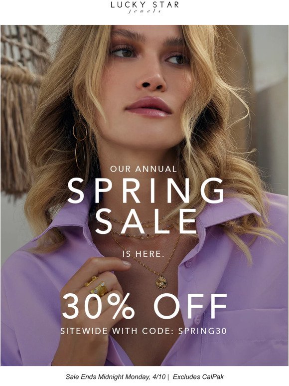 30% Off Spring Sale! 🌸
