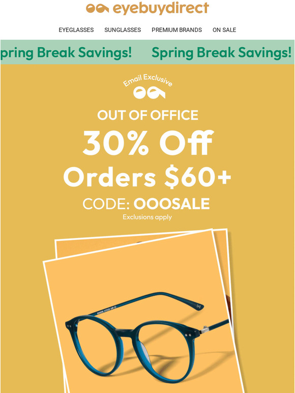 eyebuydirect 💬About Your Exclusive Spring Break Savings Milled