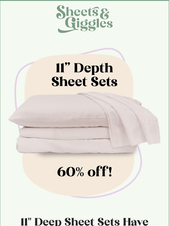 Sheets & Giggles 11" Sheet Sets Discontinued 60 Off! Milled