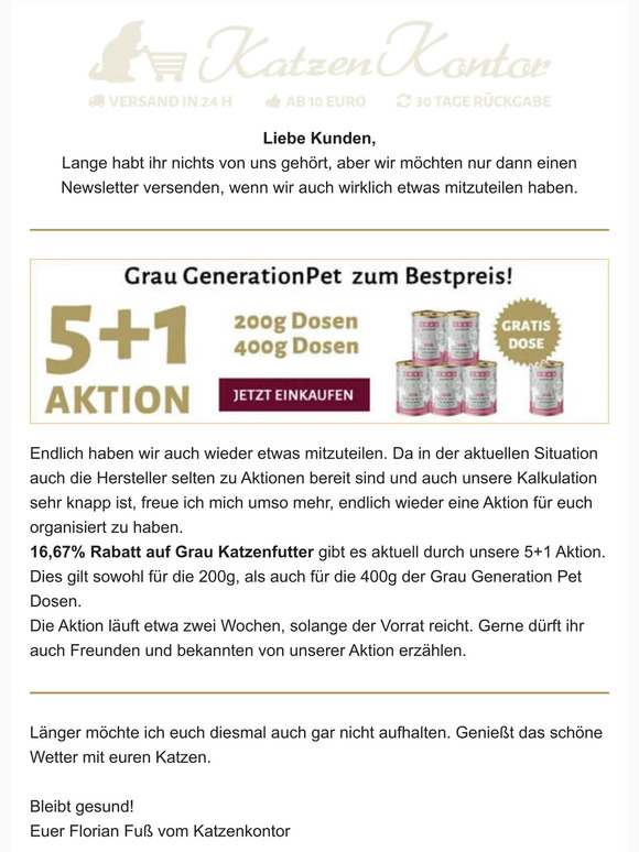 Katzenkontor Newsletter 07.04.2023