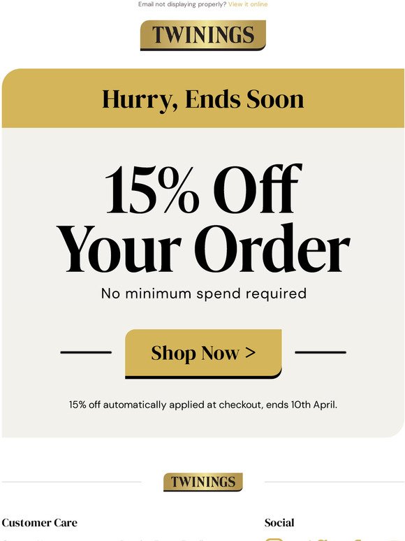 Last Chance: 15% Off Your Order