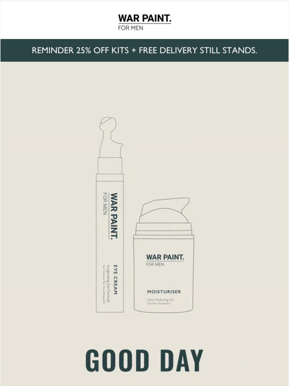 Your reminder: move to War Paint checkout.