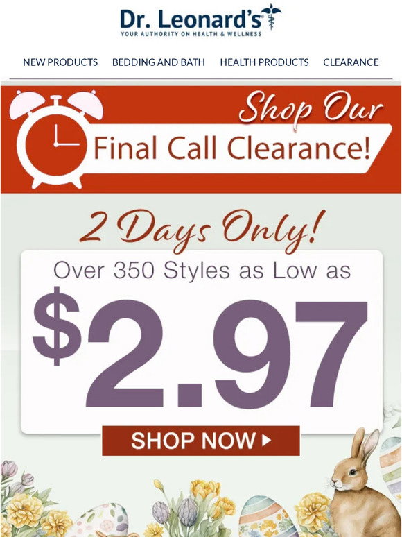 Dr. Leonard's Healthcare: Last Day!! It's a HUGE Red Tag Clearance