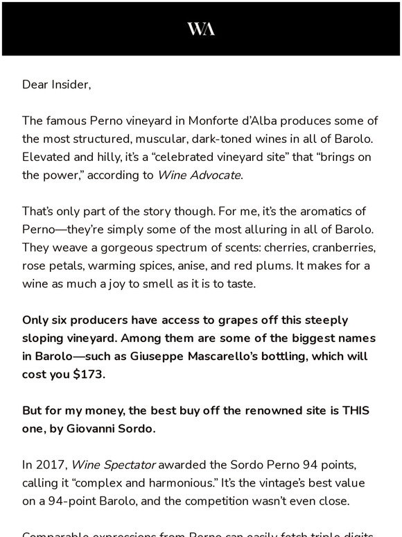 Wine Access One of the Best Barolo Values of the Vintage Milled