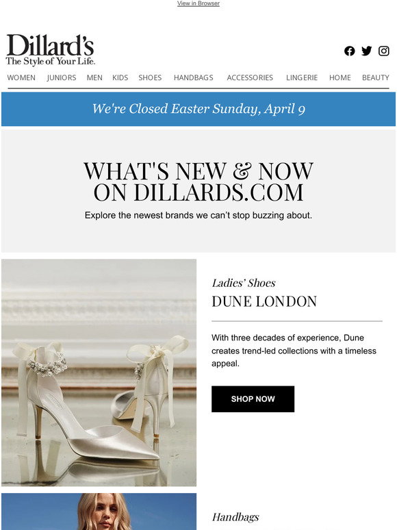 Dillards What’s New & Now on Milled