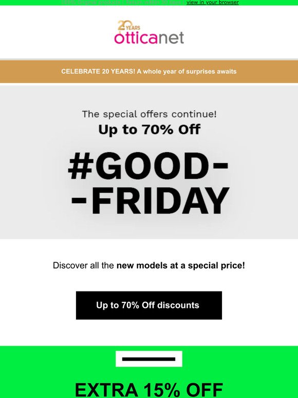 Up to 70% Off, Good Friday’s offers continue!