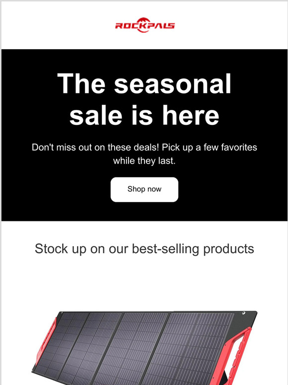 The seasonal sale is here-Up to $700 Off on Solar and Portable Power！