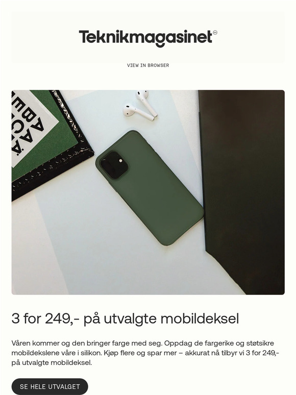 3 for 249,- på utvalgte mobildeksel