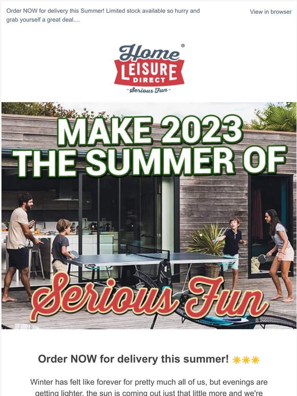 Home Leisure Direct ☀️☀️☀️ Get ready for a Summer with an outdoor pool