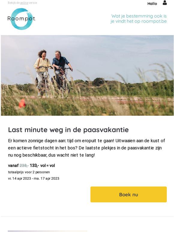 De laatste vrije plekjes!🐣 Vanaf 133,- genieten van een voordelige paasvakantie