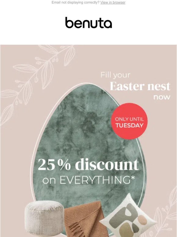 25% DISCOUNT 🐰 Your Easter Gift is waiting! 🎁