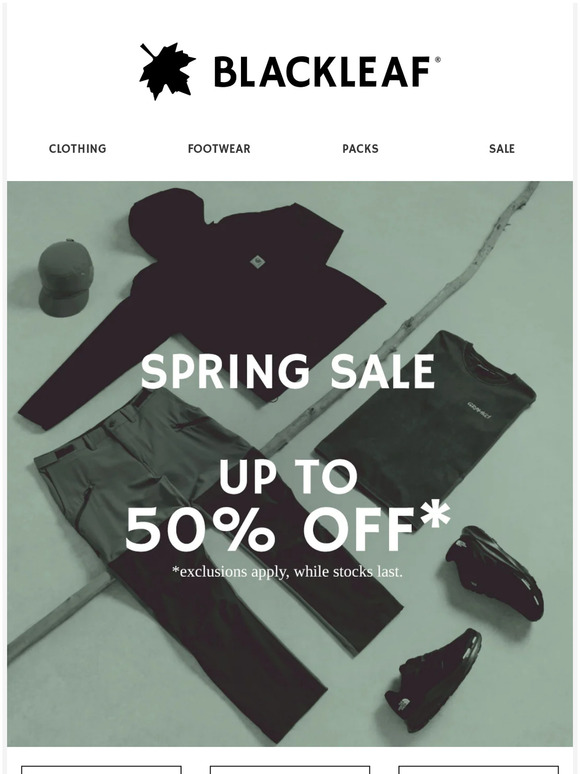 Spring Sale Continues | Up to 50% off