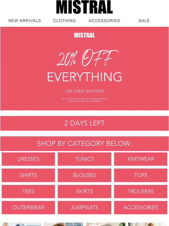 20% Off EVERYTHING for Easter❗🐣
