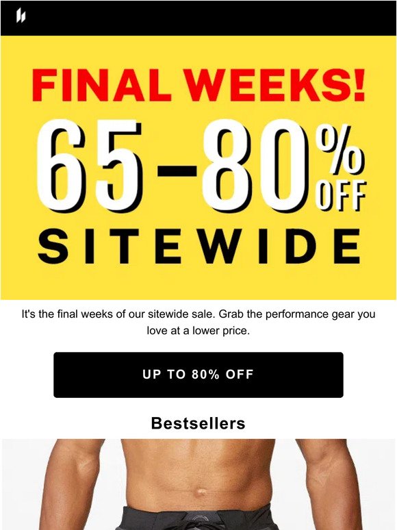 FINAL WEEKS: 65% - 80% OFF EVERYTHING