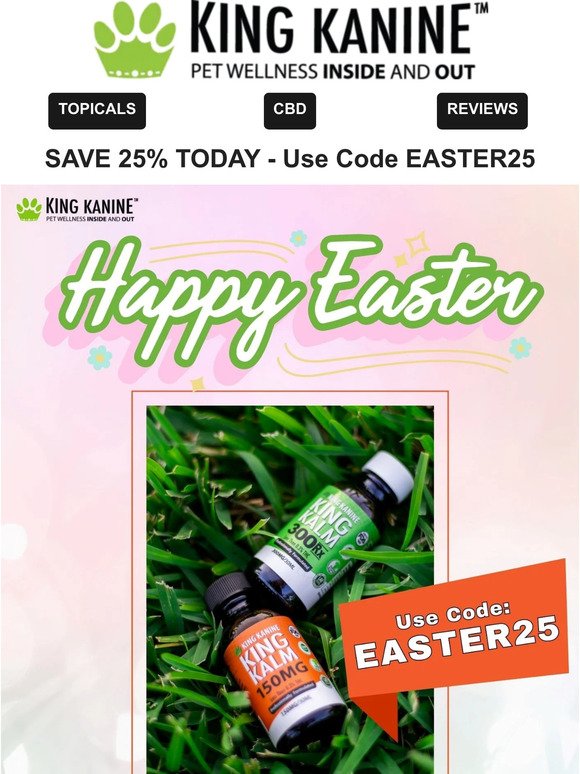 🐶🐰🥕 Happy Easter - Save 25%! 🐶🐰🥕