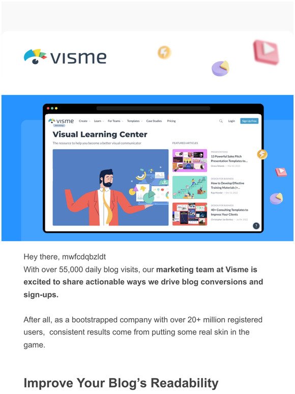 3 content strategies we use at Visme to Drive Blog Conversions 📊