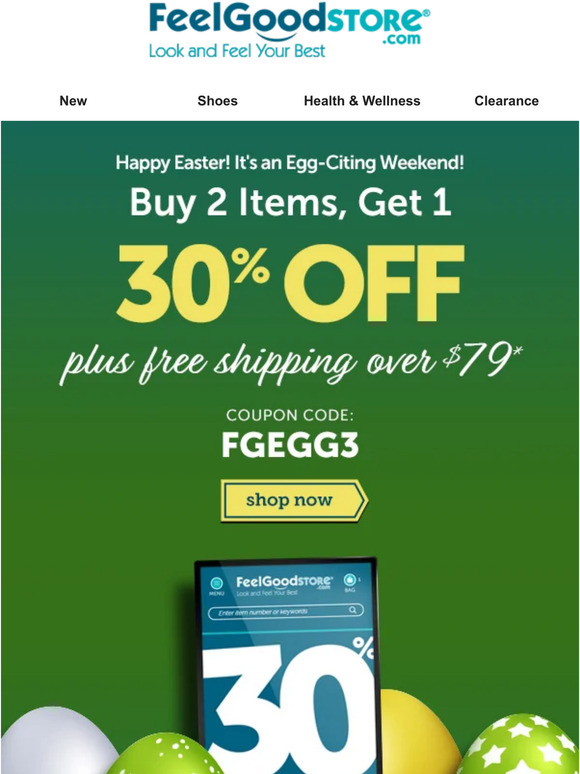 It's an Egg-Citing Weekend! Buy 2, Get 1 30% off + Ship FREE