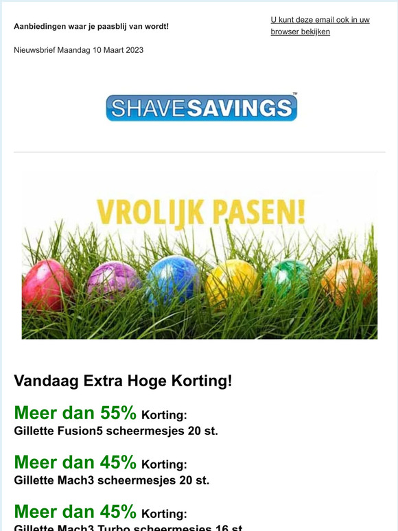 2e PaasDagDeals! Gillette Fusion5 -55% !! Mach3 (-Turbo) ProShield, Intuition, SkinGuard en Hydro5 Sensitive Vandaag Hoge Korting!