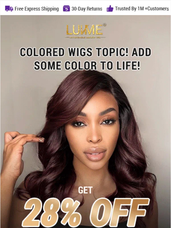 Luvme Hair 🔥Top 6 Colored Wigs last 7 days! See Now Milled