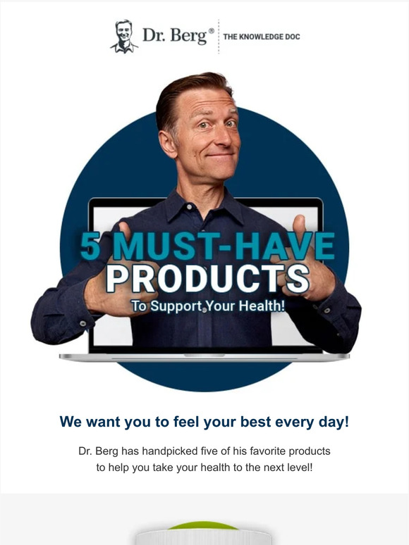 Dr Berg Get Dr. Berg's Top 5 Products... Milled