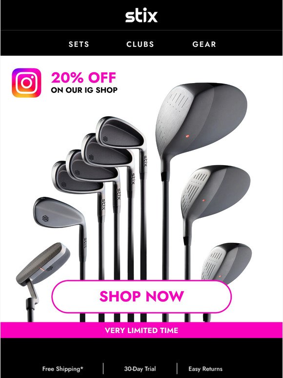 20% OFF - LIMITED TIME on Instagram Shopping