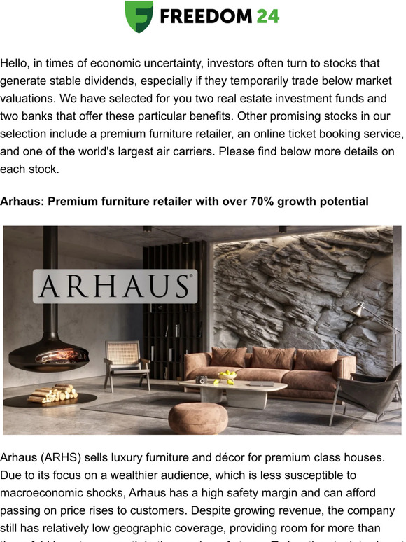 New investment ideas: REITs, banks and other stocks with over 70% upside potential