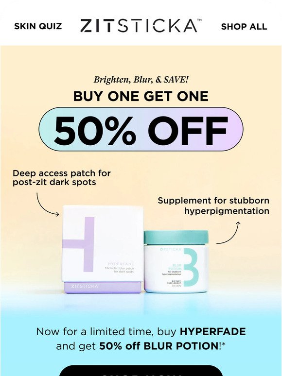 ⭐️ Buy HYPERFADE, get 50% off BLUR POTION!