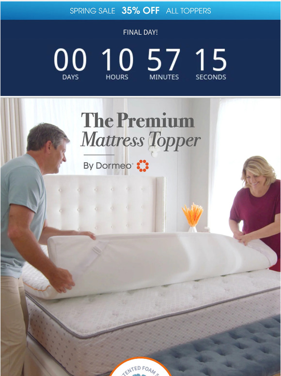 Final Day for 35% Off! Better Sleep Awaits.