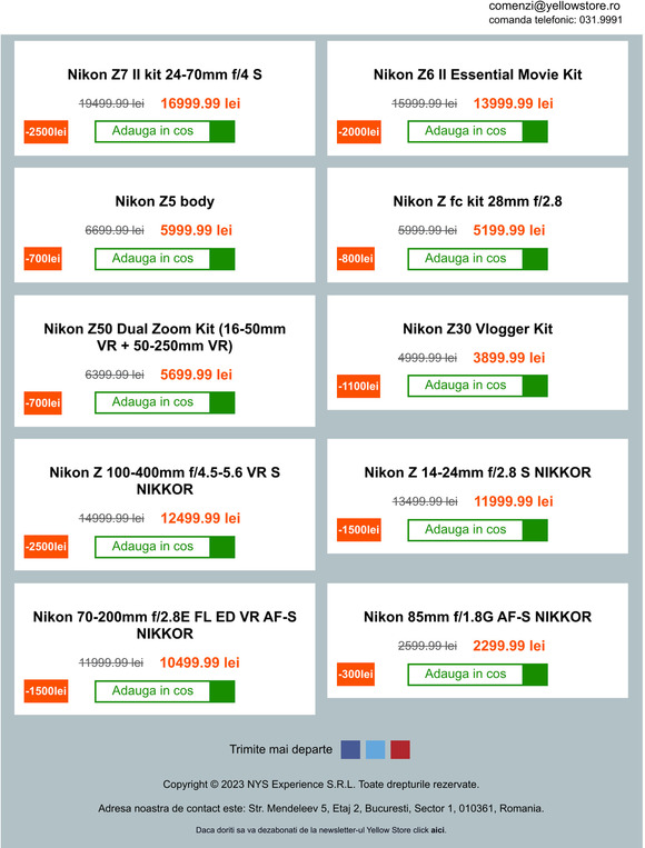 👀Economisești 3.000 lei la Nikon Z9 Body și primești CADOU un obiectiv! Nu rata reducerile de Paște!