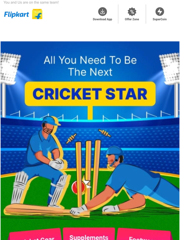 Flipkart Hi! Want to play a game of 🏏 ?? Milled