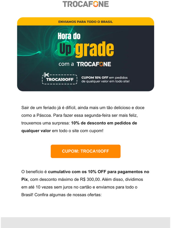 🔖 C-U-P-O-M para todo site: 10% OFF + desconto no Pix