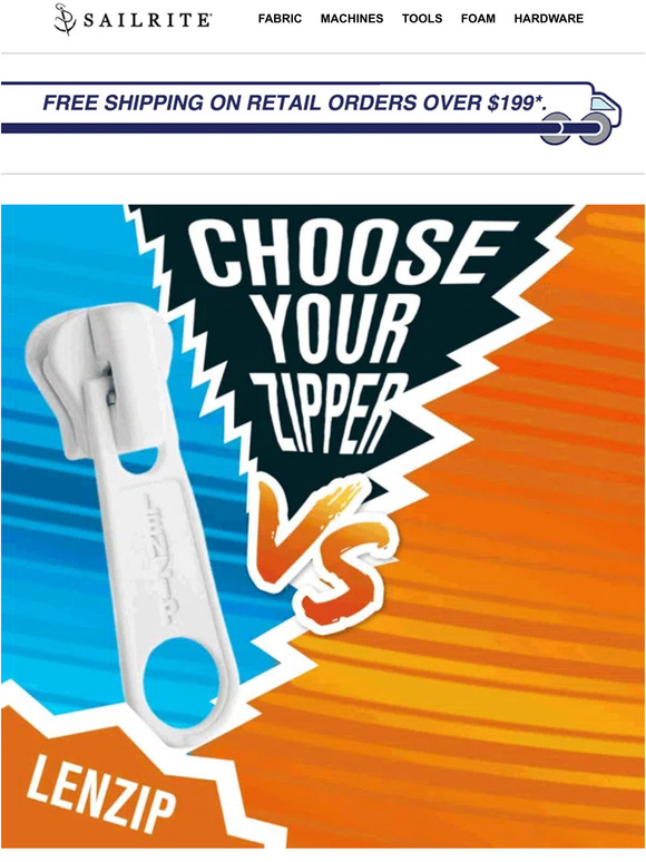 Sailrite Zipper Showdown Lenzip vs. YKK Milled